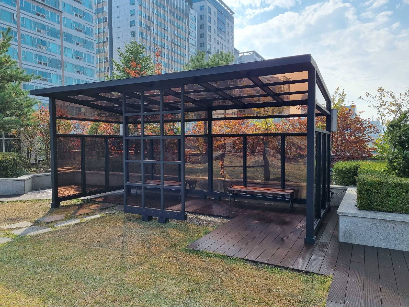 데크,렉산,금속 시공 사진